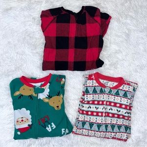 CHILDREN’S PLACE / CARTERS Toddler Fleece Footed Pajama 4T - Bundle Lot of 3
